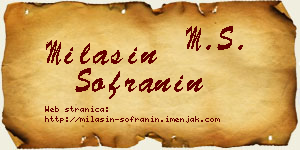 Milašin Sofranin vizit kartica